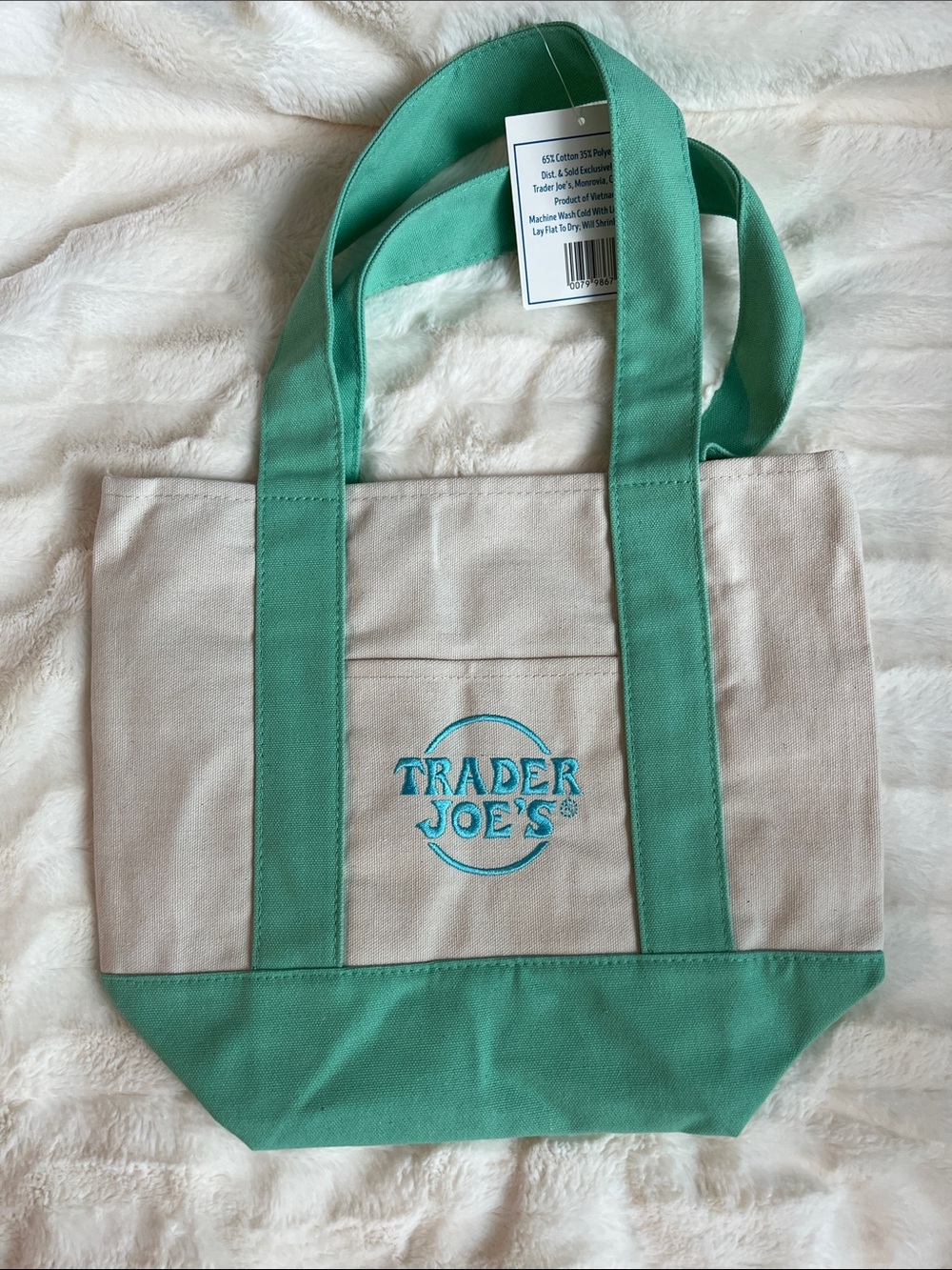 Trader Joe’s Pastel Green Mini Tote Bag